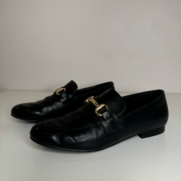 Steve Madden Black Leather Loafers - Picture 2 of 14